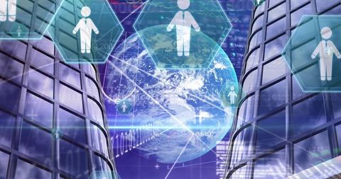 Global Networking Technology with Digital Interface Concept - Download Free Stock Images Pikwizard.com