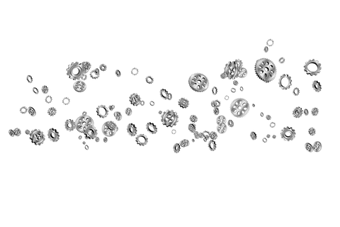 floating silver gears on transparent background - Download Free Stock Videos Pikwizard.com