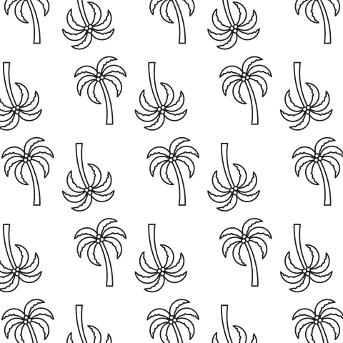 Tropical Palm Tree Seamless Pattern on Transparent Background - Download Free Stock Videos Pikwizard.com