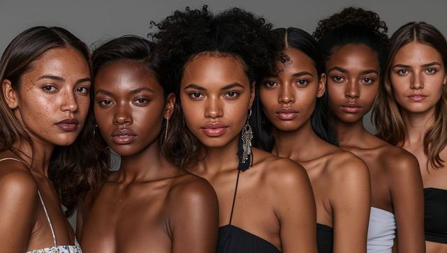 Diverse Fashion Models in Elegant Studio Portrait