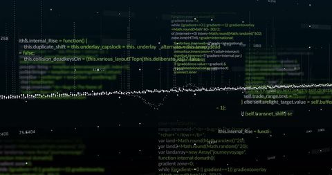 digital data stream visual with code text overlay on black background - Download Free Stock Images Pikwizard.com