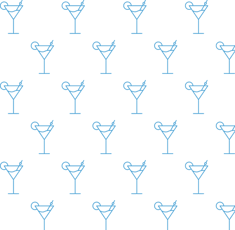 Blue Cocktail Pattern on Transparent Background for Creative Projects - Download Free Stock Videos Pikwizard.com