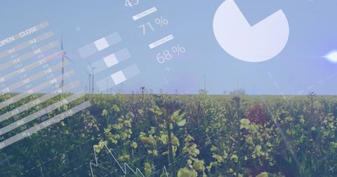 Wind Energy and Agriculture Analytics Overlay - Download Free Stock Images Pikwizard.com