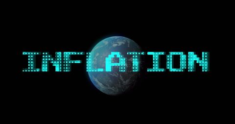 Digital Inflation Concept over Rotating Globe - Download Free Stock Images Pikwizard.com