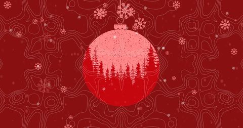 Abstract Christmas Bauble Digital Winter Wonderland