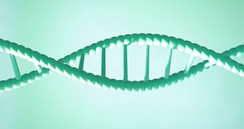 spinning dna strand on green background - Download Free Stock Images Pikwizard.com