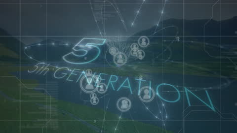 5G Network Connections Overlaying Scenic Landscape