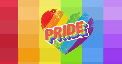 Rainbow PRIDE Heart with LGBT Equality Message