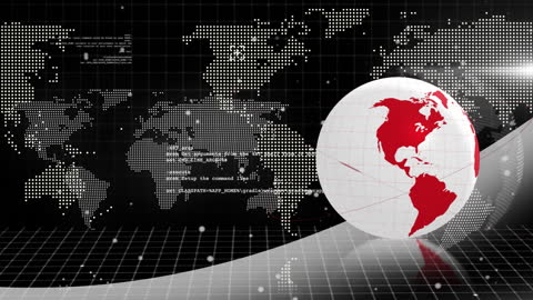 Digital Globe with Global Network Data Overlay