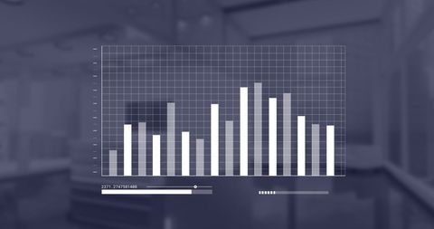 Office Background with Bar Chart Overlaying Data Analysis Concept - Download Free Stock Images Pikwizard.com
