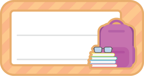 Books and backpack on transparent background for education