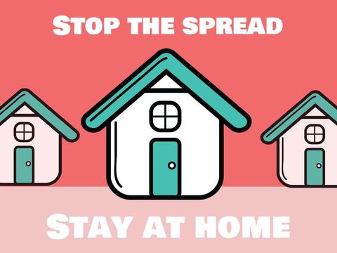 public health awareness: stop the spread, stay at home illustration - Download Free Stock Templates Pikwizard.com