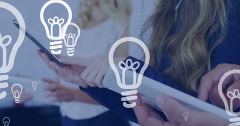 Innovative business team using digital technology in office