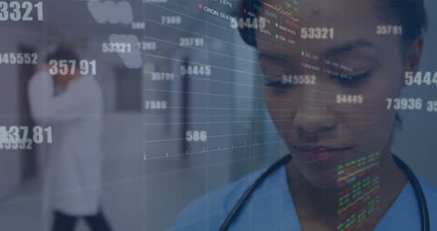 Healthcare Professional Analyzing Financial Data Insights