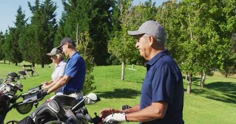 Active Seniors Enjoying a Day on the Golf Course