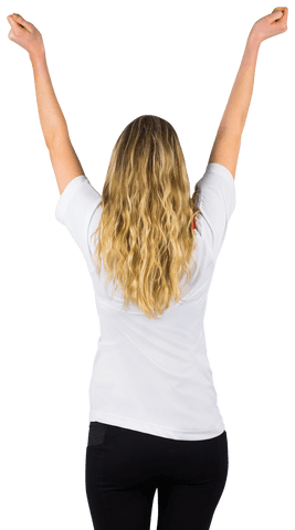 Transparent Female Football Fan Celebrating Victory - Download Free Stock Videos Pikwizard.com