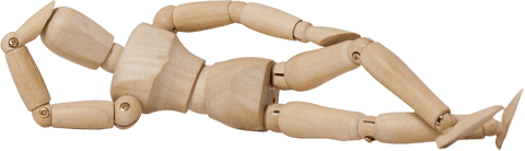 Reclining Wooden Artist Model Transparent Background