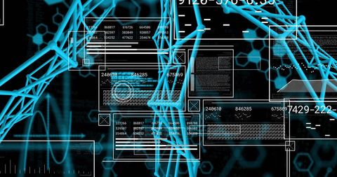 Futuristic Digital Data Processing and Network Design - Download Free Stock Images Pikwizard.com