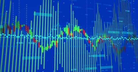 Digital Financial Data Visualizations on Blue Interface - Download Free Stock Images Pikwizard.com