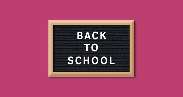 Chalkboard Sign with Back to School Message on Pink Background - Download Free Stock Images Pikwizard.com