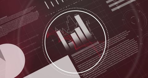 Dynamic Digital Interface with Data Charts and Circles - Download Free Stock Images Pikwizard.com