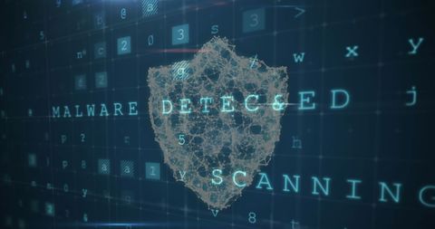 Digital Shield Protects Against Malware in Data Processing - Download Free Stock Images Pikwizard.com