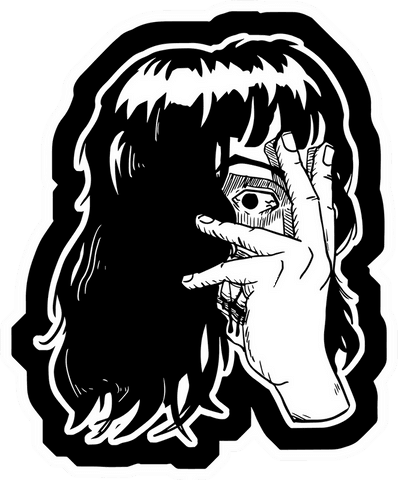 monochrome surreal hand-pressed eye on transparent background - Download Free Stock Videos Pikwizard.com
