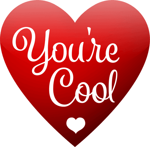you're cool text in red heart on transparent background - Download Free Stock Videos Pikwizard.com