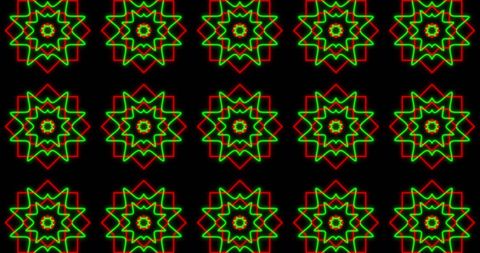Hypnotic Neon Kaleidoscope Seamless Pattern Loop - Download Free Stock Images Pikwizard.com