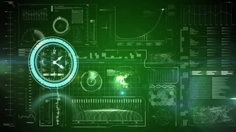 Neon Clock Interface with Technology Data Processing