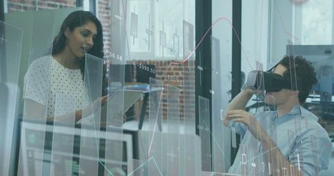 Virtual Reality in Financial Data Analysis with Diverse Team