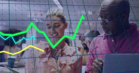 Diverse Business Team Analyzing Financial Data for Optimal Growth