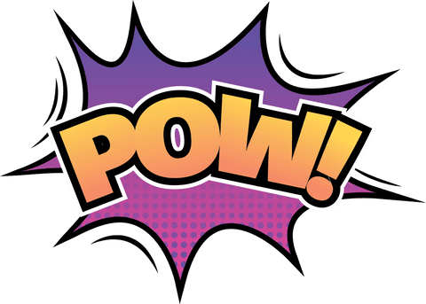 Comic Style POW Burst with Purple Gradient on Transparent Background - Download Free Stock Videos Pikwizard.com