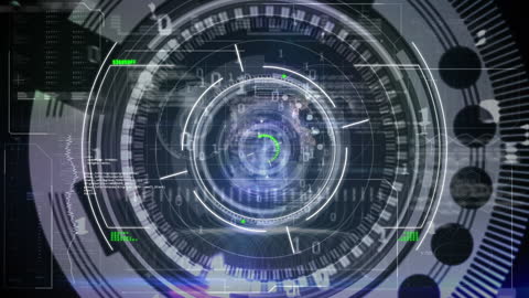 Futuristic Digital Scanning Interface Visualization