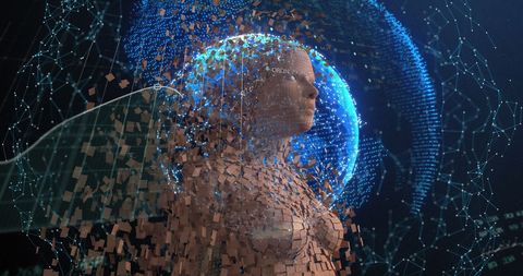 Digital Human Representation With Global Network Connections - Download Free Stock Images Pikwizard.com