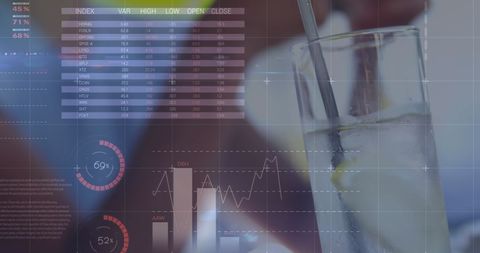 Businesswoman Analyzing Data with Smartphone Interface Overlay - Download Free Stock Images Pikwizard.com