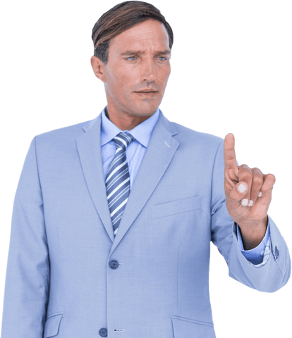 businessman touching transparent interface screen in suit - Download Free Stock Videos Pikwizard.com
