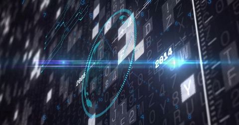 immersive holographic interface with floating data elements - Download Free Stock Images Pikwizard.com
