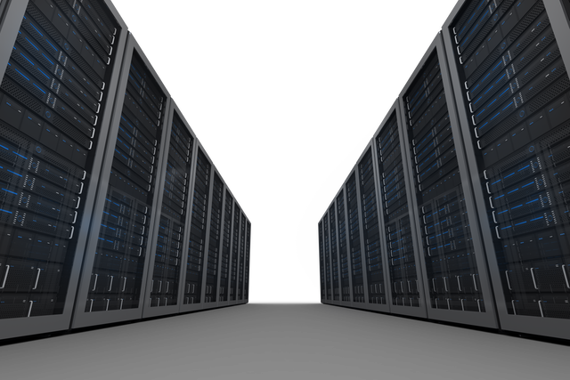 Transparent Rows of Server Racks in Darkened Data Center - Download Free Stock Videos Pikwizard.com