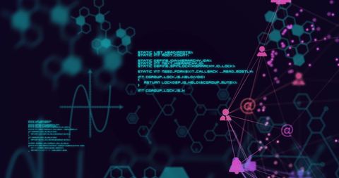 Digital Interface With Data Connectivity and Chemical Elements - Download Free Stock Images Pikwizard.com