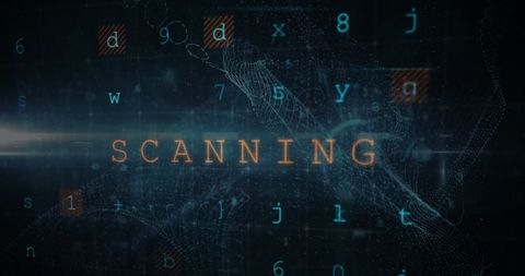 Digital Interface with Scanning Text and Data Matrix - Download Free Stock Images Pikwizard.com