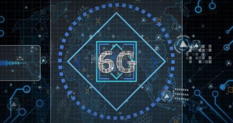 6g technology concept with digital world map interface - Download Free Stock Images Pikwizard.com