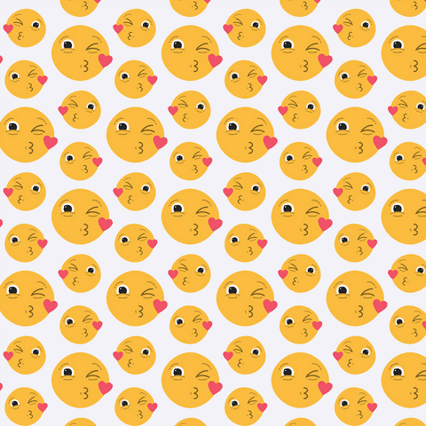 seamless kissing emoji pattern on transparent background - Download Free Stock Videos Pikwizard.com