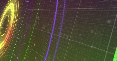 Glowing Multicolored Scope with Grid Overlay on Dark Background - Download Free Stock Images Pikwizard.com