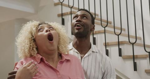 Excited Conversation among Friends at Home