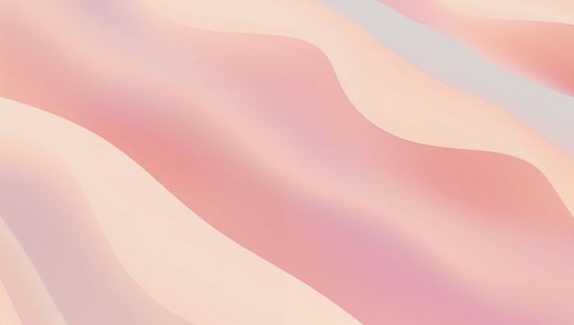 Soft satin waves flowing diagonal pastel background in pink and peach tones for design