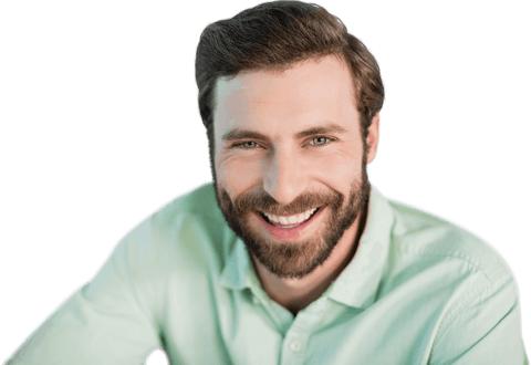 transparent smiling bearded man in light green shirt - Download Free Stock Videos Pikwizard.com