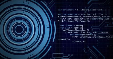 Digital Interface with Code and Target Pattern - Download Free Stock Images Pikwizard.com