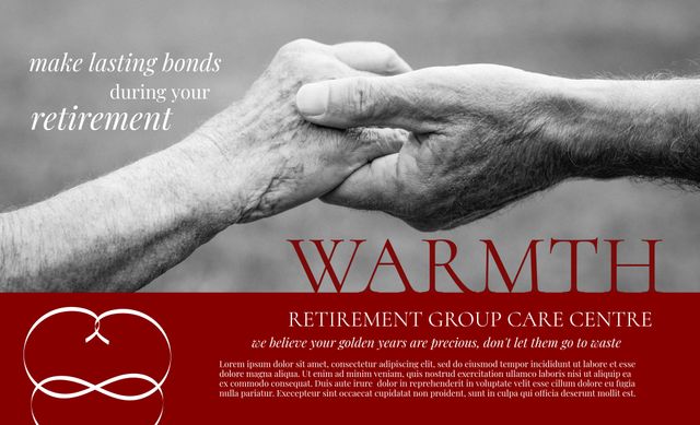 Heartfelt Elderly Handshake Promoting Retirement Care Services - Download Free Stock Templates Pikwizard.com