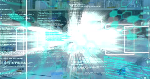 Futuristic Science Lab with Diverse Scientists and Digital Data Overlay